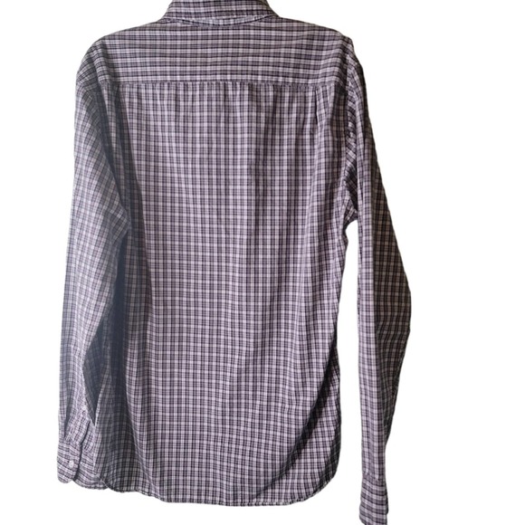 J.Crew Slim Plaid Button Down Long Sleeve  Cotton Shirt Sz Medium Blue Red White - Picture 2 of 4